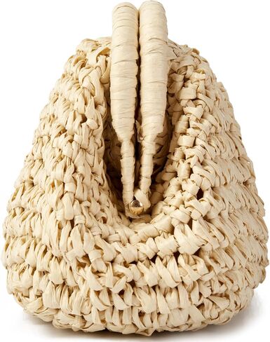 Straw Summer Beach Bag Woven Clutch Purses for Women Dumpling Detachable Shoulder Strap Pouch Handbag in Saudi Arabia