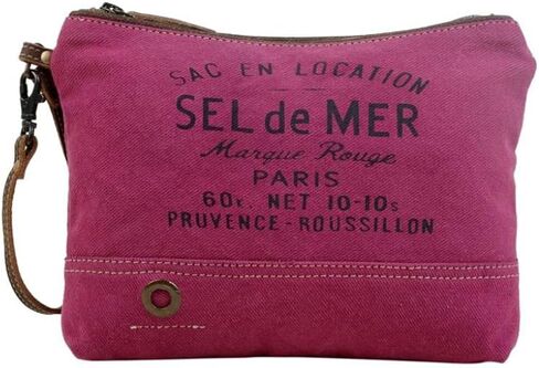 Myra Bag Just Pink Pouch Upcycled Cotton & Leathe S-2918 in Saudi Arabia