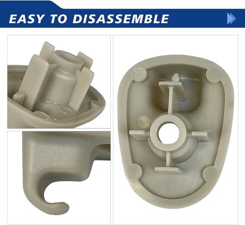 2 PCS Car Sun Visor Clip Replacement, Waterproof Durable Vehicle Visor Retainer Accessories, Compatible with Jeep Liberty 2005-2012 Dodge 2008-2012#OEM 1AR26BD1-AA, 1AR26DW1AA (Gray) in Saudi Arabia