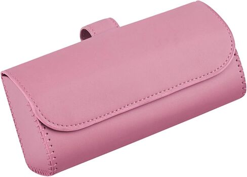 حامل النظارات الشمسية لواقي الشمس للسيارة، صندوق منظم النظارات الجلدية للسيارات مع إغلاق مغناطيسي مخفي، حامل مشبك لحقيبة نظارات السيارة، ملحقات السيارة للنساء والرجال (أسود) in Kuwait