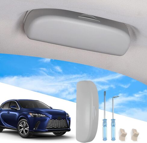 SXCY لـ 2022 2023 2024 2025 Lexus RX NX ES صندوق حامل النظارات مناسب 2022-2024 2025 RX NX UX ES Lexus الملحقات الداخلية 2024 RX NX نظارات شمسية حامل مقبض مقبض صندوق تخزين غير قابل للانزلاق (أسود) in Saudi Arabia