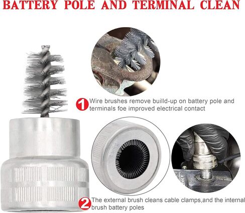 10 قطع من الألياف الطرفية للبطارية وغسالات مضادة للتآكل وفرشاة تنظيف - قطعتان لسيارة مركبة بحرية in Kuwait