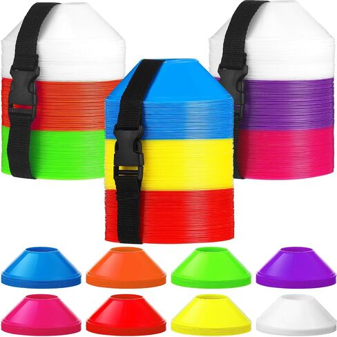 Liliful 300 Pcs Soccer Cones for Drills Mini Disc Cones with Carry Strap Soccer Training Equipment for Kids Adult Agility Drills Sports Football Basketball Coaching Practice in Saudi Arabia