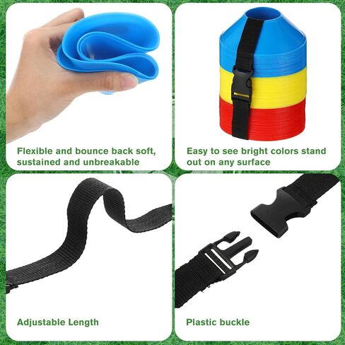 Liliful 300 Pcs Soccer Cones for Drills Mini Disc Cones with Carry Strap Soccer Training Equipment for Kids Adult Agility Drills Sports Football Basketball Coaching Practice in Saudi Arabia