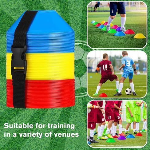 Liliful 300 Pcs Soccer Cones for Drills Mini Disc Cones with Carry Strap Soccer Training Equipment for Kids Adult Agility Drills Sports Football Basketball Coaching Practice in Saudi Arabia