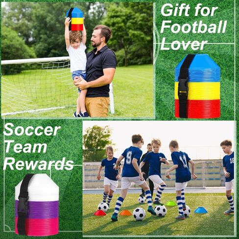 Liliful 300 Pcs Soccer Cones for Drills Mini Disc Cones with Carry Strap Soccer Training Equipment for Kids Adult Agility Drills Sports Football Basketball Coaching Practice in Saudi Arabia