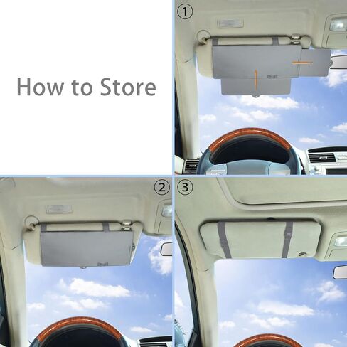 Car Visor Anti-Glare Sunshade Extender for Front Seat Driver or Passenger - 1 Piece in Kuwait