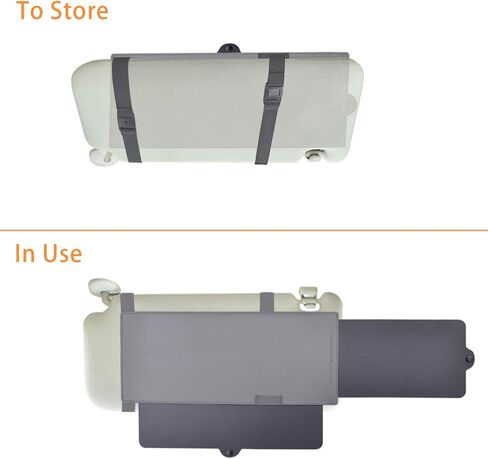 Car Visor Anti-Glare Sunshade Extender for Front Seat Driver or Passenger - 1 Piece in Kuwait