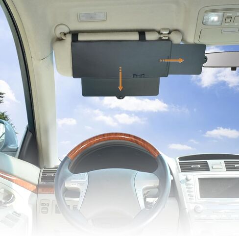 Car Visor Anti-Glare Sunshade Extender for Front Seat Driver or Passenger - 1 Piece in Kuwait