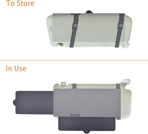 Car Visor Anti-Glare Sunshade Extender for Front Seat Driver or Passenger - 1 Piece in Kuwait