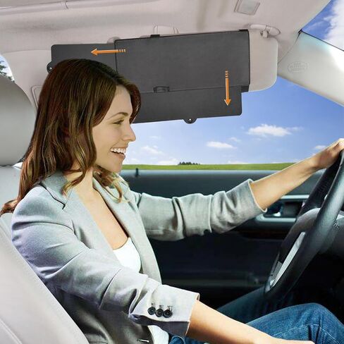 Car Visor Anti-Glare Sunshade Extender for Front Seat Driver or Passenger - 1 Piece in Kuwait