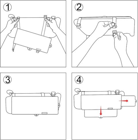 Car Visor Anti-Glare Sunshade Extender for Front Seat Driver or Passenger - 1 Piece in Kuwait