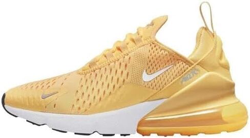 Nike Women's Air Max 270 Topaz Gold/White-Laser Orange (AH6789 701) - 10 in Saudi Arabia