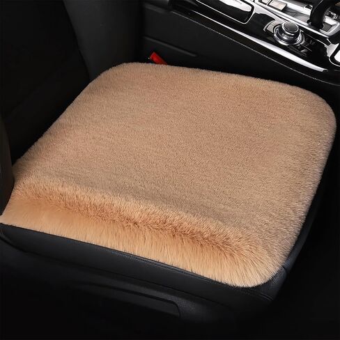 Soft Fuzzy Faux Fur Car Seat Cover, Cozy Synthetic Fluffy Automotive Seat Cushion for Cars SUV Trucks Universal Fit, 1 Pc seat (Graphite, 1 Piece Front) in Saudi Arabia
