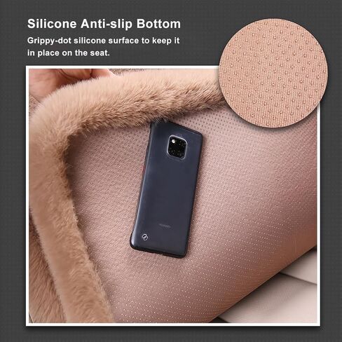 Soft Fuzzy Faux Fur Car Seat Cover, Cozy Synthetic Fluffy Automotive Seat Cushion for Cars SUV Trucks Universal Fit, 1 Pc seat (Graphite, 1 Piece Front) in Saudi Arabia