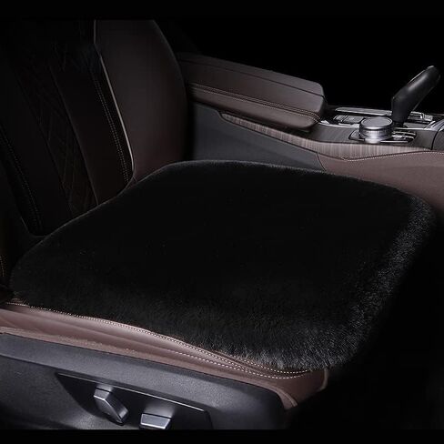 Soft Fuzzy Faux Fur Car Seat Cover, Cozy Synthetic Fluffy Automotive Seat Cushion for Cars SUV Trucks Universal Fit, 1 Pc seat (Graphite, 1 Piece Front) in Saudi Arabia