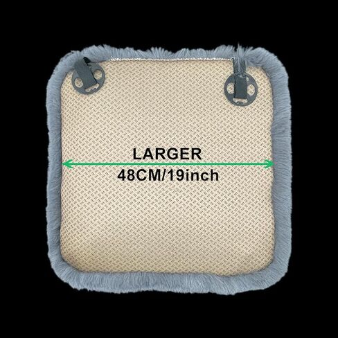 Soft Fuzzy Faux Fur Car Seat Cover, Cozy Synthetic Fluffy Automotive Seat Cushion for Cars SUV Trucks Universal Fit, 1 Pc seat (Graphite, 1 Piece Front) in Saudi Arabia