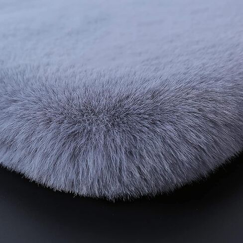 Soft Fuzzy Faux Fur Car Seat Cover, Cozy Synthetic Fluffy Automotive Seat Cushion for Cars SUV Trucks Universal Fit, 1 Pc seat (Graphite, 1 Piece Front) in Saudi Arabia