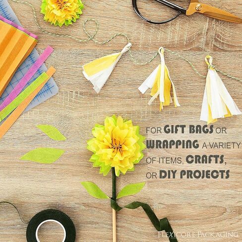 تغليف المناديل الورقية الذهبية النبيلة للتغليف من فليكسيكور | الحجم: 15 بوصة × 20 بوصة | العدد: 10 ورقات | اللون: ذهبي نوبل in Kuwait