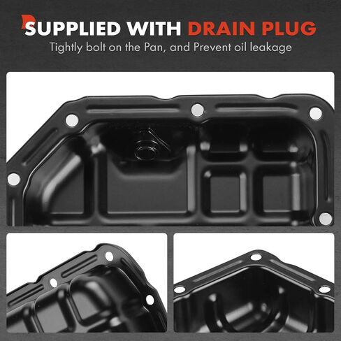 A-Premium Lower Engine Oil Pan Sump with Drain Plug Compatible with Hyundai Elantra 2007-2012 & Kia Spectra5 2007-2009, 2.0L in Saudi Arabia