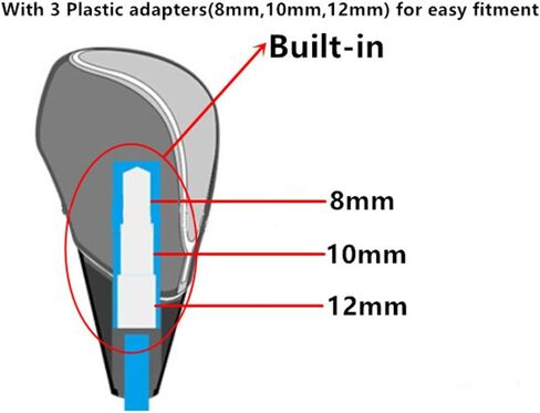XYZCTEM Universal 110 مم يعمل باللمس، مقبض ناقل الحركة المضيء بإضاءة LED زرقاء للغاية، يناسب معظم السيارات المزودة بمحول يعمل بدون أزرار - تأكد من أنه يناسب سيارتك قبل تقديم الطلب in Kuwait