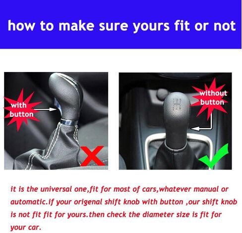 XYZCTEM Universal 110 مم يعمل باللمس، مقبض ناقل الحركة المضيء بإضاءة LED زرقاء للغاية، يناسب معظم السيارات المزودة بمحول يعمل بدون أزرار - تأكد من أنه يناسب سيارتك قبل تقديم الطلب in Kuwait