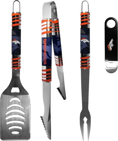 Siskiyou Sports NFL Unisex 3 pc BBQ Set and Bottle Opener in Saudi Arabia