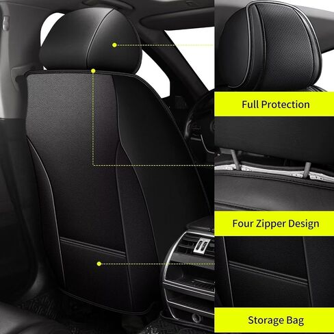 Car Seat Covers for 2 Front Seats, Fit for Subaru Outback 2010-2024 2025 with Airbag Compatible, Waterproof Breathable Leather Automotive Seat Cushions Protector Accessories(Black) in Saudi Arabia