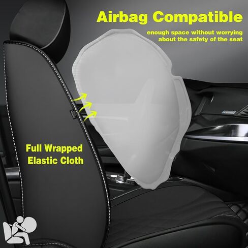 Car Seat Covers for 2 Front Seats, Fit for Subaru Outback 2010-2024 2025 with Airbag Compatible, Waterproof Breathable Leather Automotive Seat Cushions Protector Accessories(Black) in Saudi Arabia