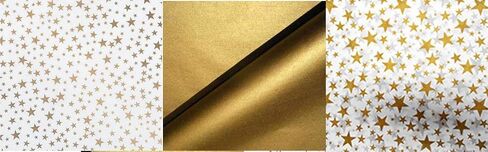 100 Gold Metallic Stars Tissue Paper Sheets (20in. x 30in.) in Saudi Arabia