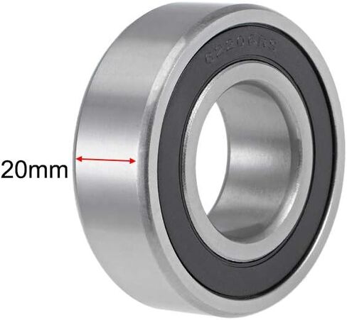 uxcell 607-2RS Deep Groove Ball Bearings 7mm x 19mm x 6mm Double Sealed Chrome Steel Z2 2pcs in Saudi Arabia