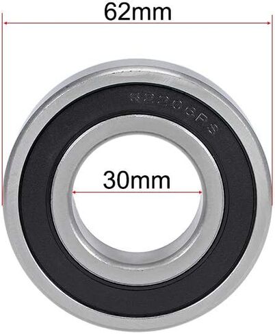 uxcell 607-2RS Deep Groove Ball Bearings 7mm x 19mm x 6mm Double Sealed Chrome Steel Z2 2pcs in Saudi Arabia