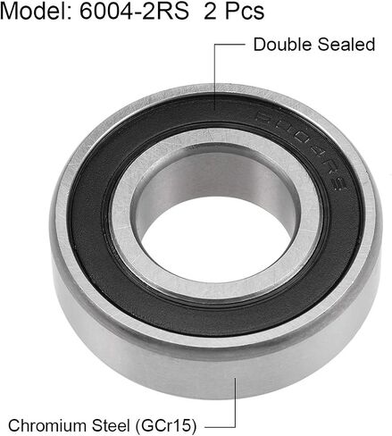 uxcell 607-2RS Deep Groove Ball Bearings 7mm x 19mm x 6mm Double Sealed Chrome Steel Z2 2pcs in Saudi Arabia
