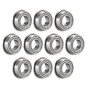 uxcell MF126ZZ Flanged Ball Bearing 6x12x4mm Double Metal Shielded (GCr15) Chrome Steel Flange Rip Bearings 10pcs