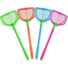 4 Pieces Fishing Nets Bug Net Beach Nets Catch Butterflies Nets Butterfly Net for Kids Small Net for Garden Outdoor