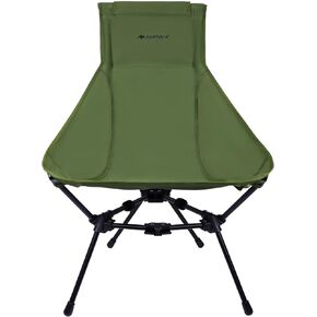 ayamaya Ultralight High Back Camping Chair - Upgraded All Aluminum Widen Frame Structure Folding Chairs with Side Pocket & Carry Bag Compact for Outdoor Camping Hiking Fishing Backpacking