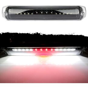 3rd Brake Light Fit For Chevy 1999-2007 For GMC 1999-2007 High Mount Stop Light LED Rear Cab Roof Center Mount Brake Stop Tail Cargo Light (Chrome Housing Clear Lens)