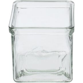 Cal-Mil Small Glass Jars 4" Square x 4"H Clear