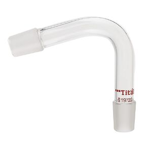 Glass Distillation Adapter 75 Degree Bent with 24/40 Standard Taper Joint, Lab Glassware