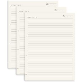 A7 Lined Refill Paper 3 Pack Loose Leaf Paper 6-Hole Punched Filler Paper Refills Planner Binder Insert, 120 Sheets/240 Pages Binder Notebook Paper for A7 Travel Journal Diary Binder (A7, Lined)
