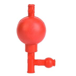 Lab Rubber Suction Bulb, 3 Openings Quantitative Pipette Filler Elastic Rubber for Industrial Mineral Agricultural Laboratories