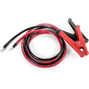 Preassembled 4 AWG 2 Foot Alligator Clamp Battery Cable Set with 5/16" Ring Terminal by Spartan Power Made in The USA