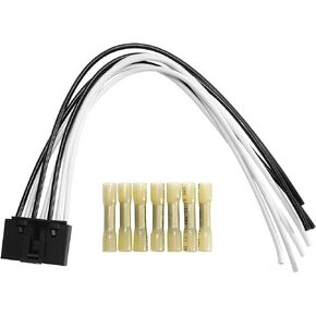 Anina 645-702 Blower Motor Resistor Wire Harness Connector 7 Pin Pigtail for 1990-2008 GMC Sierra Yukon Chevrolet Silverado Tahoe Cadillac PT2195, PT2485, 1P1437