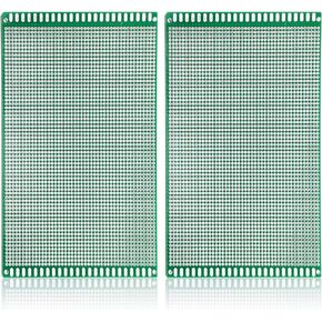 Eagles 2PCS 10x22 cm Double Sided PCB Board,Tinned Prototype Diy Universal FR4 Printed Circuit PCB Board Protoboard pcb kit Electronic Board compatible with Arduino Kits
