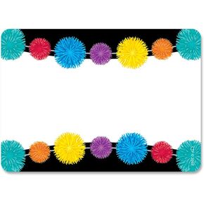 Creative Teaching Press Pom-Poms Name Tag Labels, Adhesive, CTP 8717