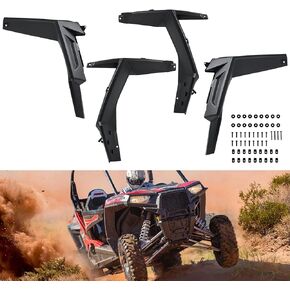 Front & Rear Fender Flares Kit Compatible with 2014-2024 Polaris RZR 900/ S 900/900 EPS/Trail 900/ Trail Mud Flaps Mud Guards Extensions Accessories Replacement for 2879434 (4PCS)