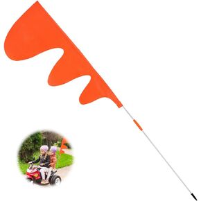 Bike Safety Flag, Adjustable Bicycle Flag Waterproof Orange Bicycle Flag Kid Bike Safety Flag, Easy To Watch, Dinosaur Bike Flag for Mobility Scooter Kayak
