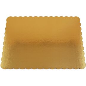 صينية Southern Champion 1665، وسادة كعكة مموجة مزدوجة الجدار، نصف ورقة، ذهبي معدني، مقاوم للدهون، طول 48.26 سم × عرض 35.56 سم (علبة مكونة من 25 قطعة) in Kuwait