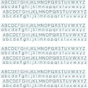 Removable Stickers - Simple Rounded Alphabet Letter Formation Desk Strips (16 Pack)