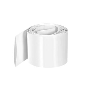 uxcell PVC Heat Shrink Tubing 60mm Flat Width Pre Cut Heat Shrink Wrap Tube for Three 18650 5m Length Clear